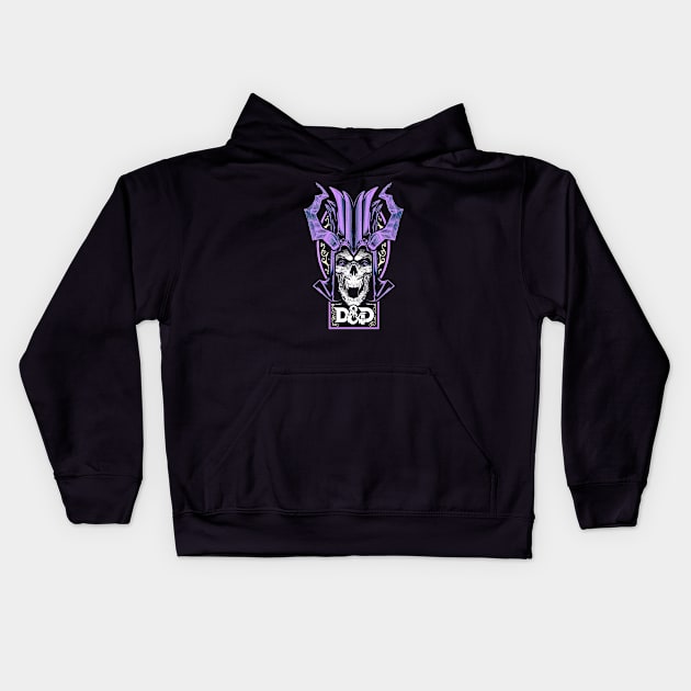 D&D Lich (Black Print) Kids Hoodie by Miskatonic Designs